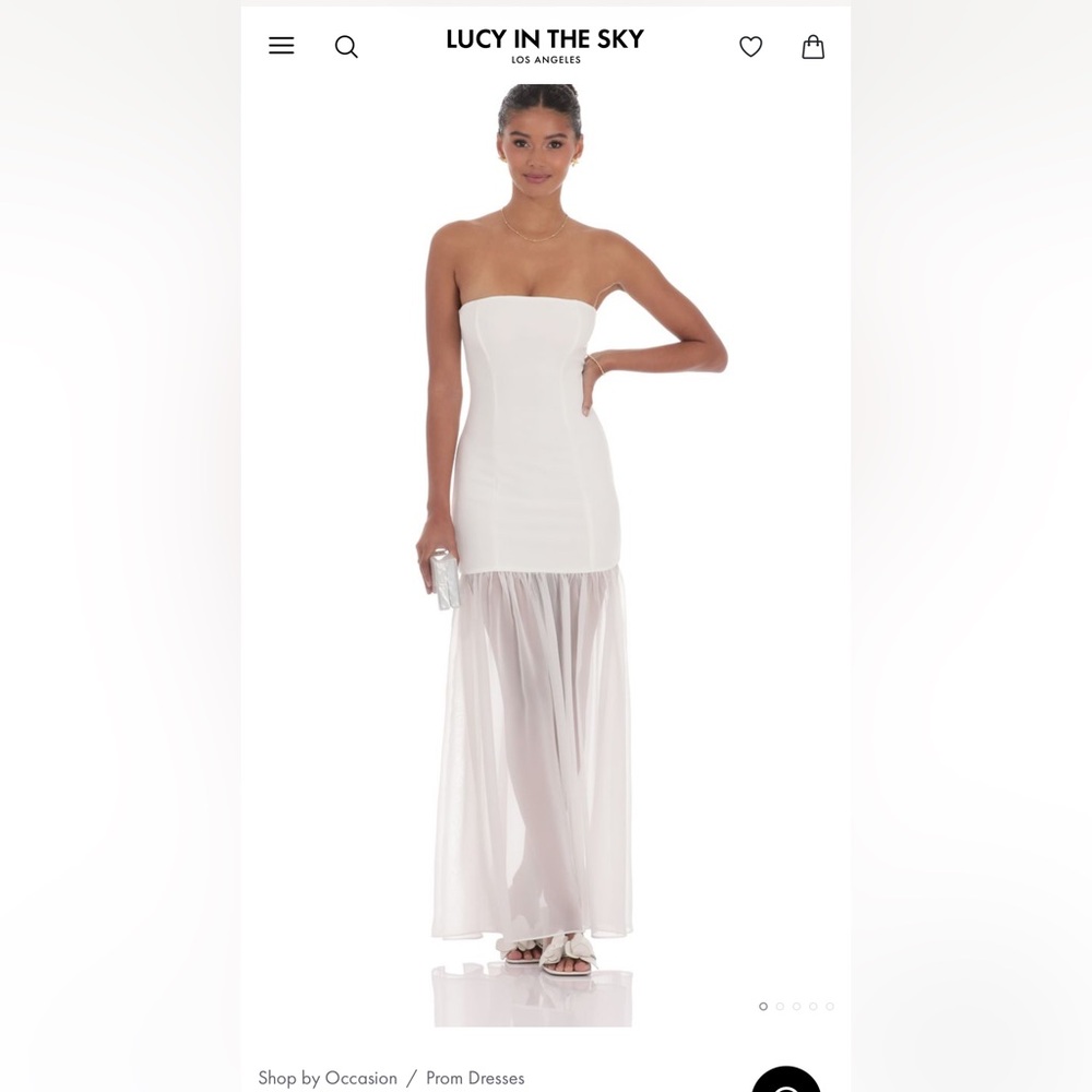 Lucy in the Sky Strapless White Dress